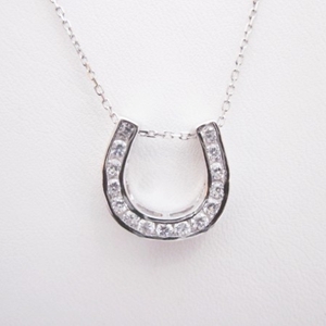 Horseshoe Pendant with Cubic Zirconias